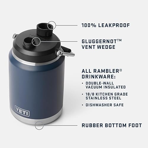 YETI RAMBLER 2.0 HALF GALLON JUG - VACUUM INSULATED, LEAKPROOF STAINLESS STEEL, WETLANDS CAMO