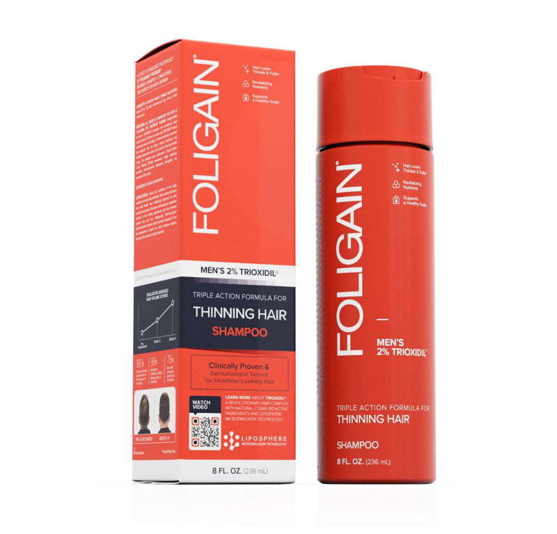 FOLIGAIN TRIPLE ACTION SHAMPOO FOR THINNING HAIR FOR MEN WITH 2% TRIOXIDIL®