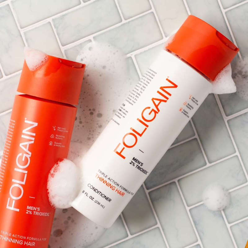 FOLIGAIN THINNING HAIR SHAMPOO AND CONDITIONER KIT FOR MEN WITH 2% TRIOXIDIL®