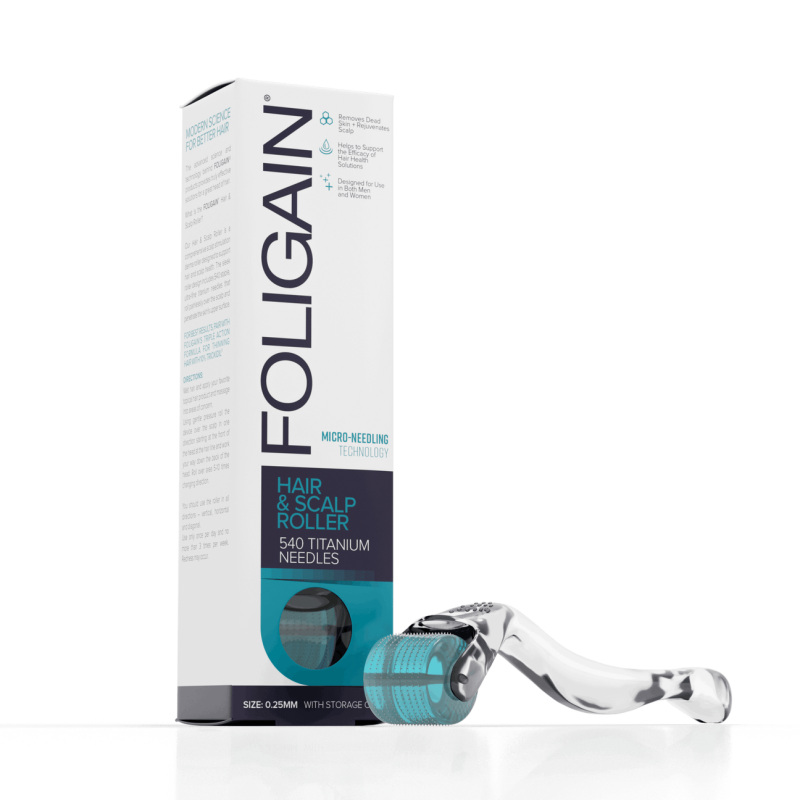FOLIGAIN HAIR & SCALP ROLLER WITH 540 TITANIUM 0.25 MM NEEDLES