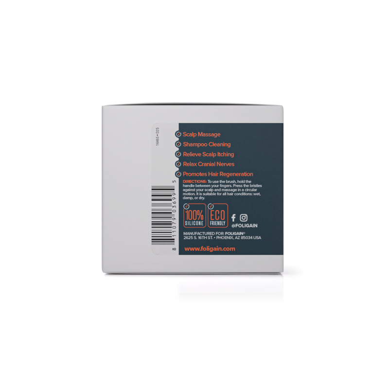 FOLIGAIN SCALP THERAPY EXFOLIATOR & MASSAGER IN BLACK