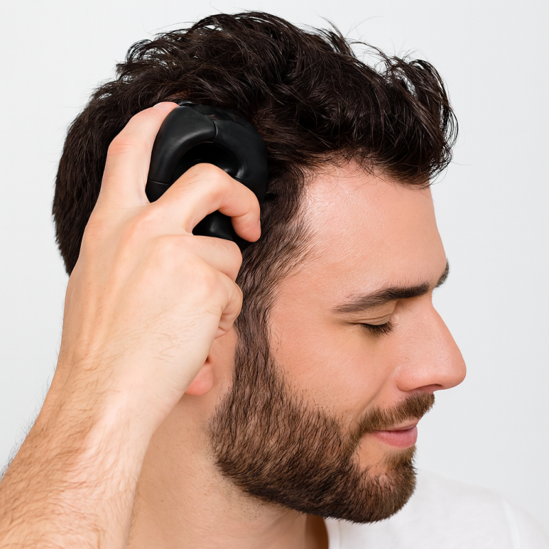 FOLIGAIN SCALP THERAPY EXFOLIATOR & MASSAGER IN BLACK