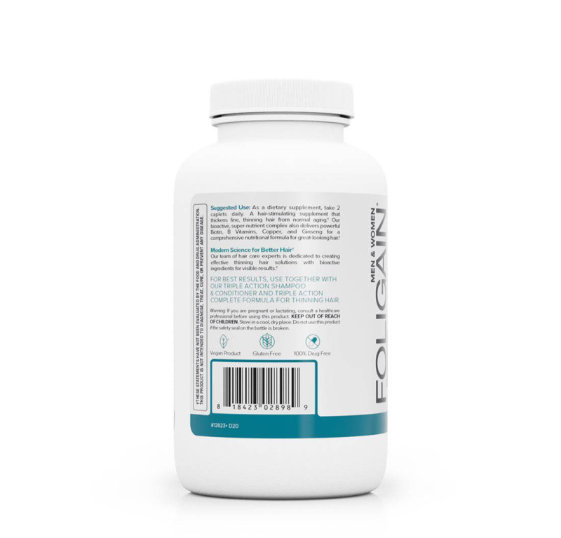 FOLIGAIN STIMULATING SUPPLEMENT FOR THINNING HAIR 60 CAPLETS
