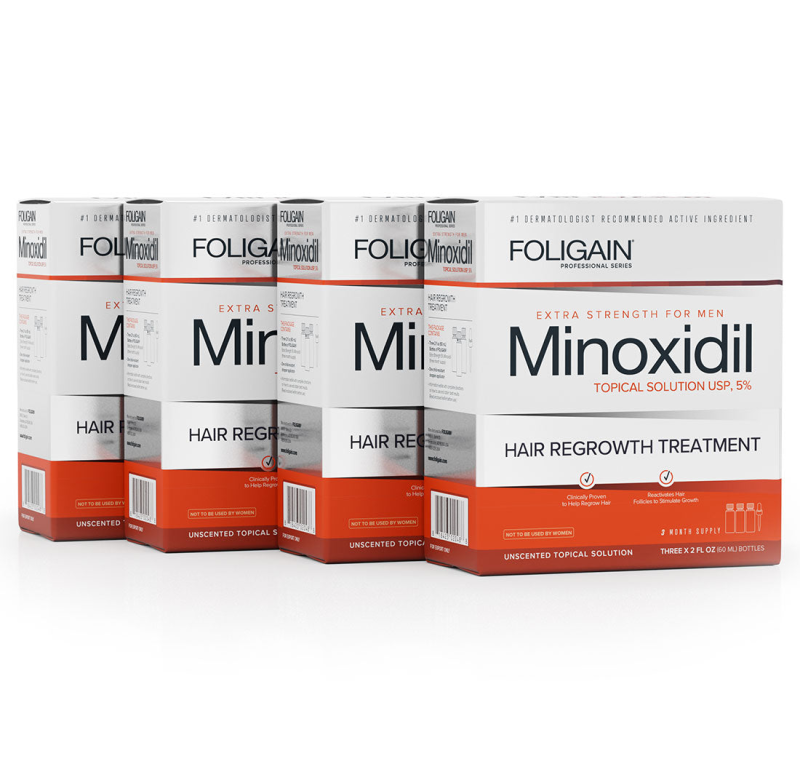 FOLIGAIN MINOXIDIL 5% HAIR REGROWTH TREATMENT FOR MEN 12 MONTH SUPPLY