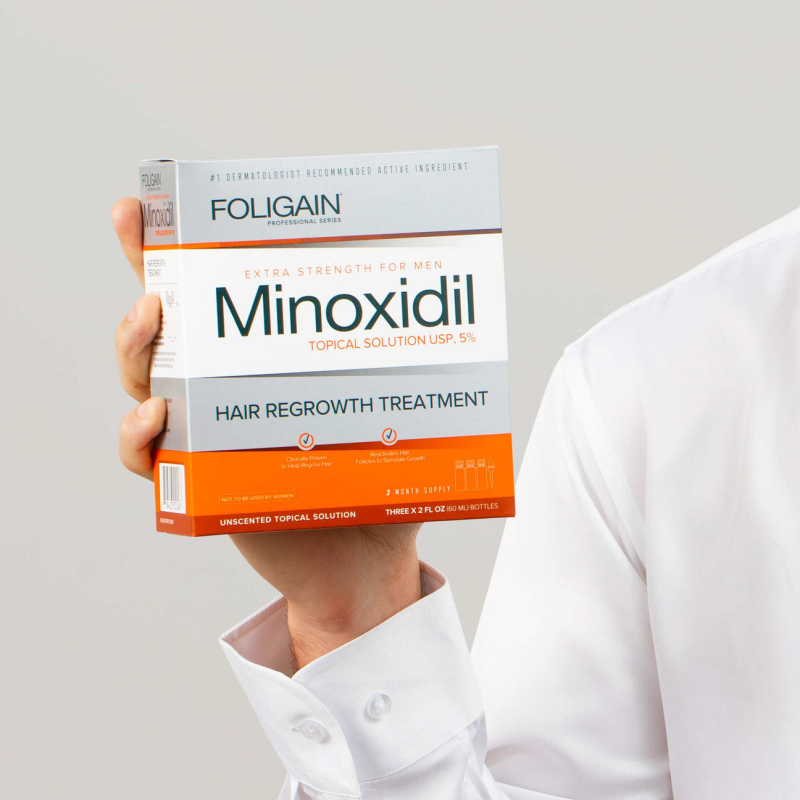 FOLIGAIN MINOXIDIL 5% HAIR REGROWTH TREATMENT FOR MEN 12 MONTH SUPPLY