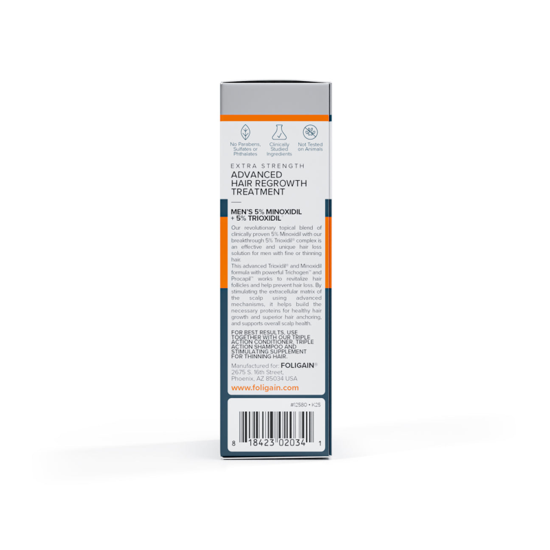 FOLIGAIN ADVANCED HAIR REGROWTH FOR MEN 5% MINOXIDIL + 5% TRIOXIDIL®