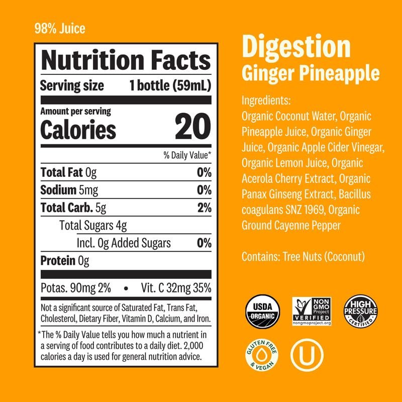 SUJA ORGANIC DAILY RITUAL SHOTS 30CT VARIETY PACK IMMUNITY, ENERGY DIGESTION BOOSTERS