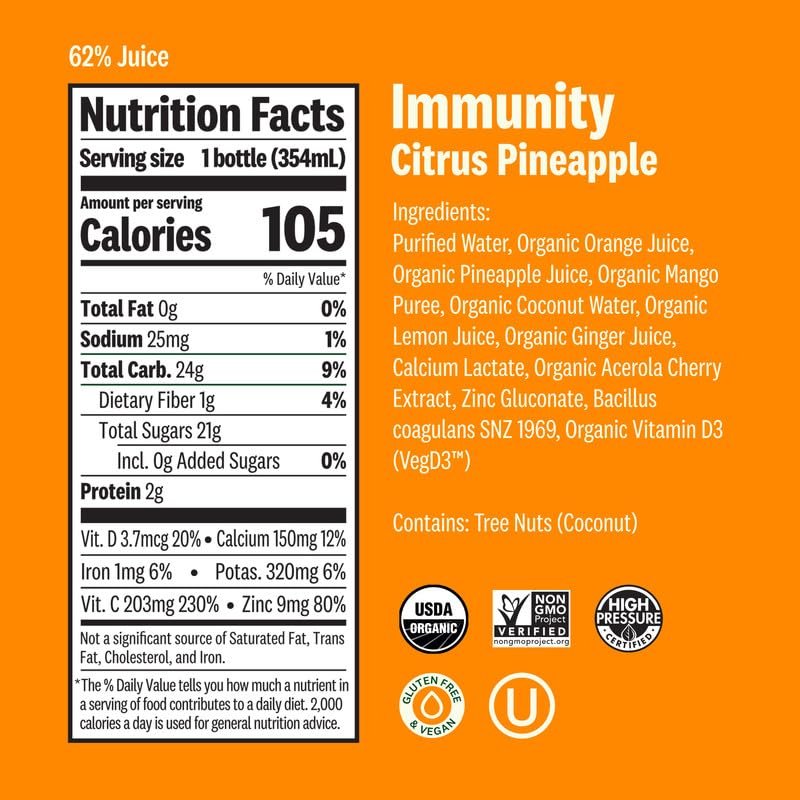 SUJA 3-DAY ORGANIC COLD-PRESSED JUICE CLEANSE NO ADDED SUGAR, IMMUNE DIGESTIVE SUPPORT