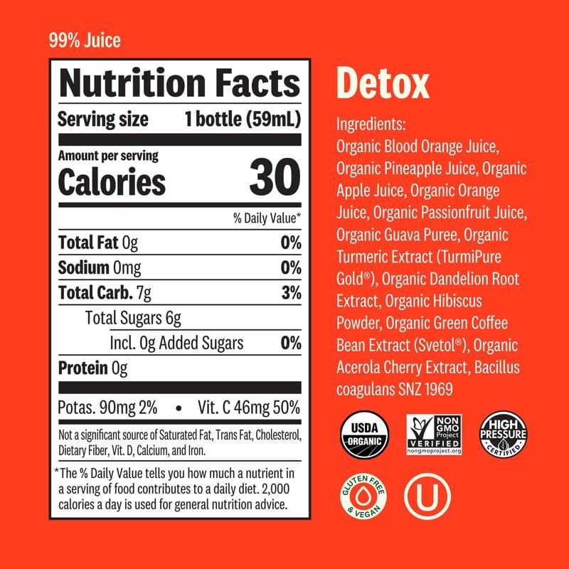 SUJA 6-DAY ORGANIC COLD-PRESSED JUICE DETOX CLEANSE SUGAR-FREE, IMMUNE DIGESTIVE SUPPORT