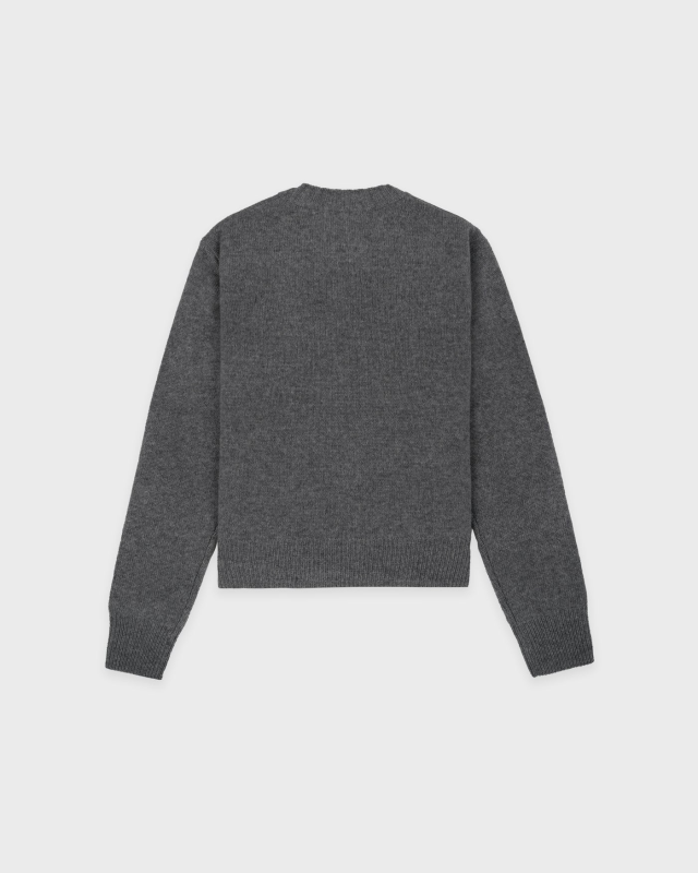 SPORTY&RICH SRC CASHMERE SWEATER - COOL GRAY/WHITE