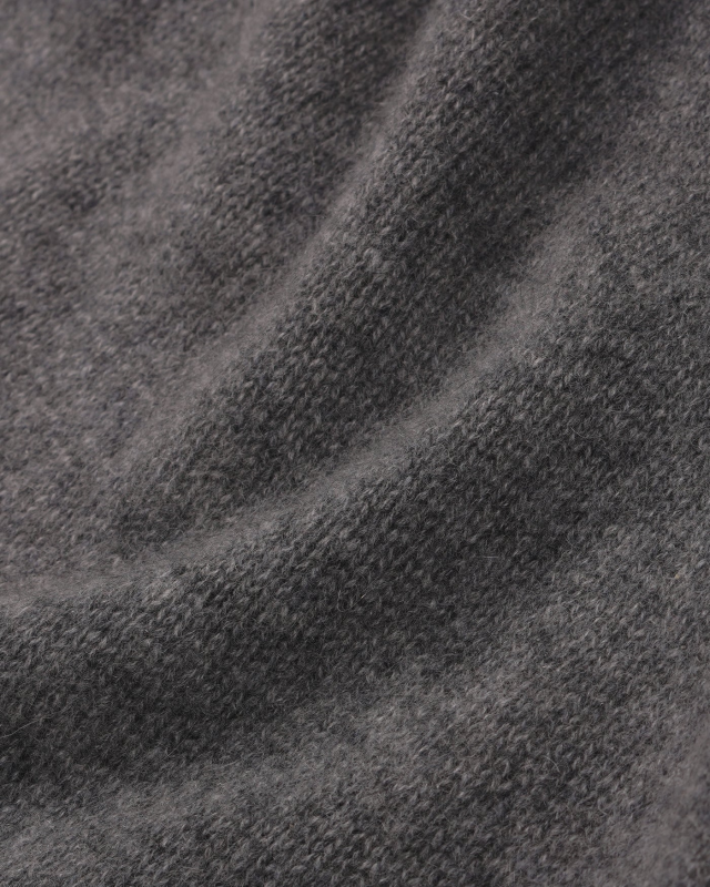 SPORTY&RICH SRC CASHMERE SWEATER - COOL GRAY/WHITE