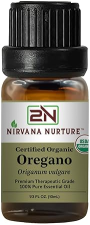 NIRVANA NURTURE USDA ORGANIC OREGANO ESSENTIAL OIL - 100 PURE, NATURAL, PREMIUM GRADE, UNDILUTED