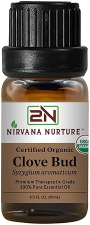 NIRVANA NURTURE USDA ORGANIC CLOVE BUD ESSENTIAL OIL - 100 PURE, NATURAL, PREMIUM GRADE, UNDILUTED