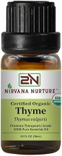 NIRVANA NURTURE USDA ORGANIC THYME ESSENTIAL OIL - 100 PURE, NATURAL, PREMIUM GRADE, UNDILUTED