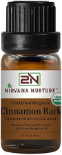NIRVANA NURTURE USDA ORGANIC CINNAMON BARK ESSENTIAL OIL - 100 PURE, NATURAL, PREMIUM GRADE, UNDILUTED