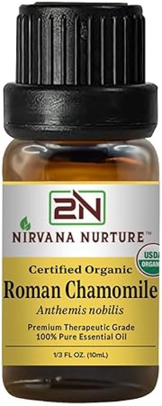 NIRVANA NURTURE ROMAN CHAMOMILE ESSENTIAL OIL USDA ORGANIC 100 PURE NATURAL PREMIUM GRADE UNDILUTED