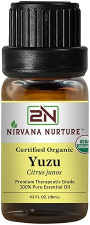 NIRVANA NURTURE YUZU ESSENTIAL OIL USDA CERTIFIED, 100 PURE, NATURAL, PREMIUM GRADE, UNDILUTED