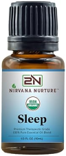 NIRVANA NURTURE USDA ORGANIC SLEEP BLEND 100 PURE, PREMIUM AROMATHERAPY FOR CALM RELAXATION