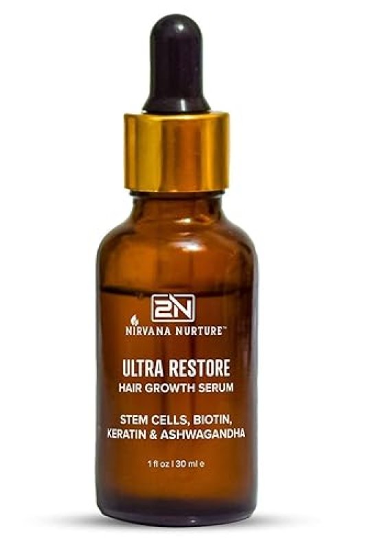 NIRVANA NURTURE ULTRA RESTORE HAIR GROWTH SERUM WITH STEM CELLS, BIOTIN ASHWAGANDHA FOR FULLER HAIR SCALP HEALTH