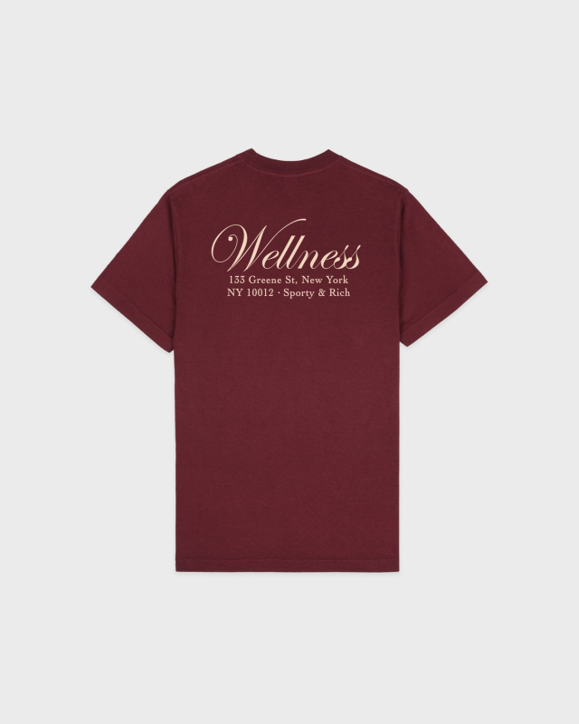 SPORTY&RICH SOHO T-SHIRT - MERLOT/CREAM