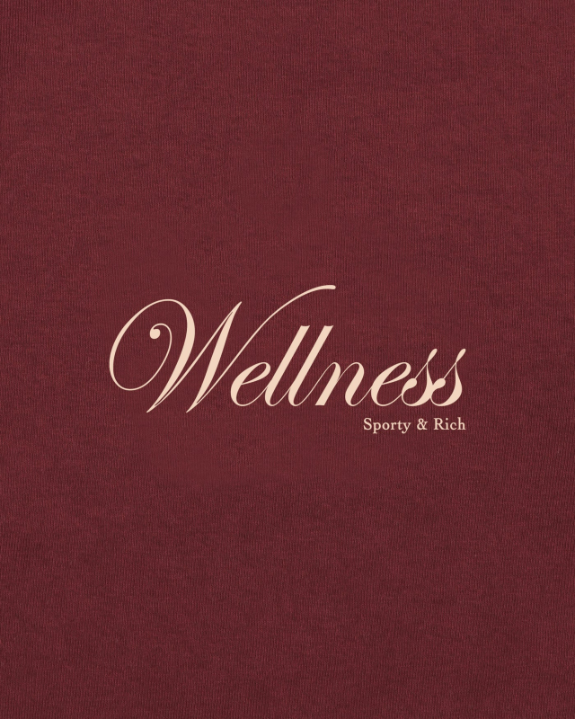 SPORTY&RICH SOHO T-SHIRT - MERLOT/CREAM