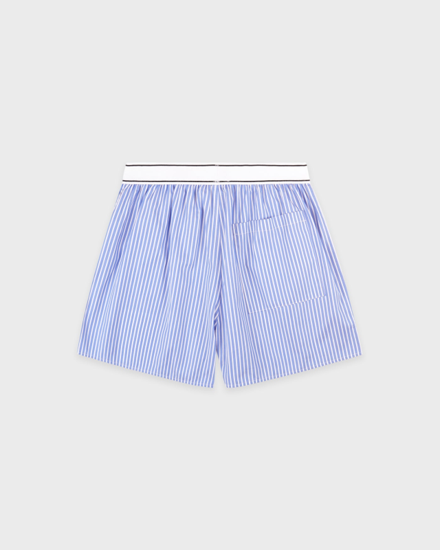 SPORTY&RICH SERIF LOGO BOXER - NAVY STRIPE