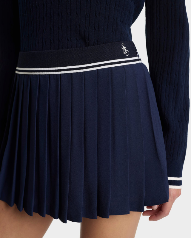SPORTY&RICH SRC ABIGAIL SKIRT - NAVY/ECRU