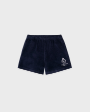 SPORTY&RICH CROWN TENNIS VELOUR SHORT - NAVY/ECRU