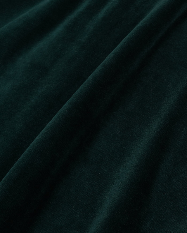 SPORTY&RICH CROWN TENNIS ELIO VELOUR TRACK JACKET - FOREST/ECRU
