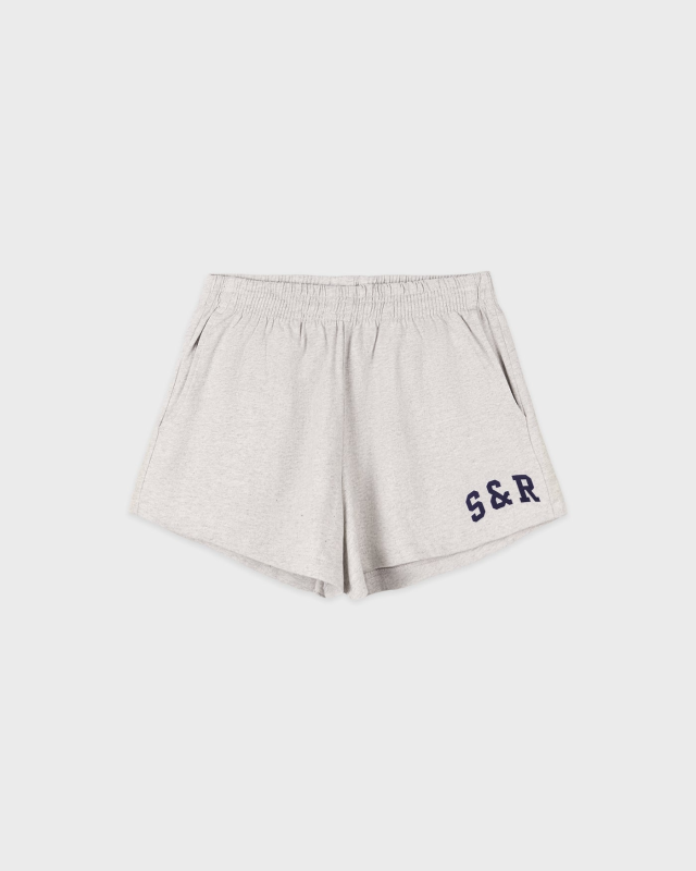 SPORTY&RICH S&R IVY DISCO SHORT - HEATHER GRAY/NAVY