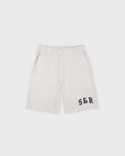 SPORTY&RICH S&R IVY GYM SHORT - HEATHER GRAY/NAVY