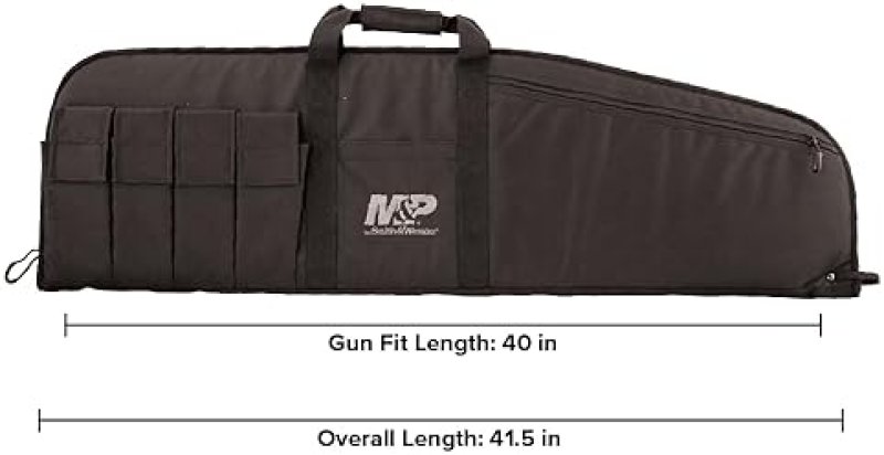 SMITH WESSON PADDED TACTICAL RIFLE GUN CASE FOR HUNTING, SHOOTING, AND STORAGE