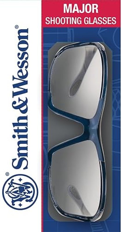 SMITH WESSON MAJOR FULL FRAME SHOOTING GLASSES WITH NO-SLIP RUBBER IMPACT RESISTANCE