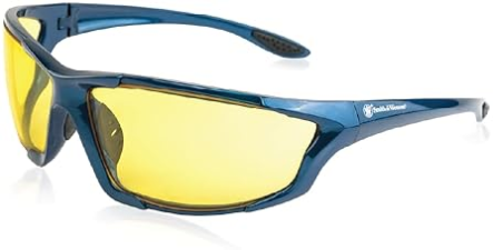 SMITH WESSON MAJOR FULL FRAME SHOOTING GLASSES WITH NO-SLIP RUBBER, IMPACT RESISTANT STORAGE BAG