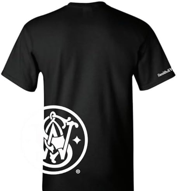 SMITH WESSON MENS 100 COTTON SHORT SLEEVE CREWNECK GRAPHIC T-SHIRT WITH WRAP-AROUND LOGO
