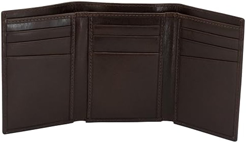 SMITH WESSON HANDMADE 100 LEATHER TRIFOLD WALLET FOR MEN, BLACK BROWN, GIFT IDEA