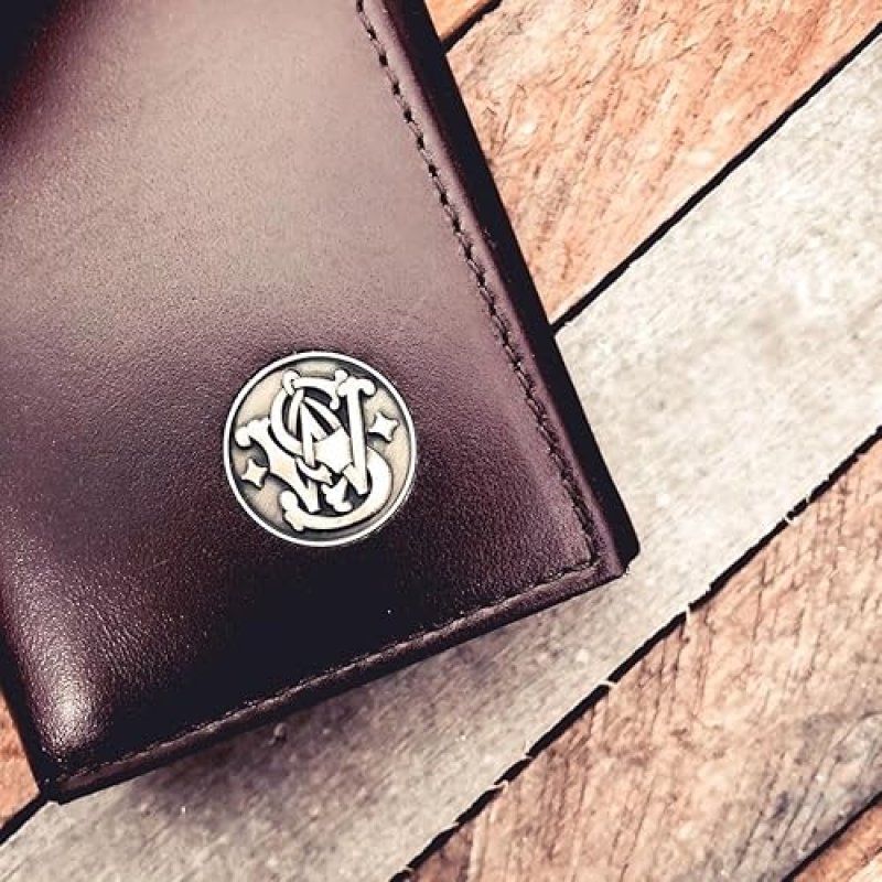 SMITH WESSON HANDMADE 100 LEATHER TRIFOLD WALLET FOR MEN, BLACK BROWN, GIFT IDEA