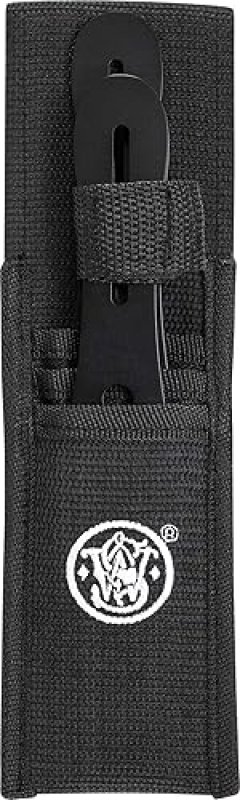 SMITH WESSON BULLSEYE THROWING KNIVES FULL TANG STAINLESS STEEL WITH NYLON SHEATHS