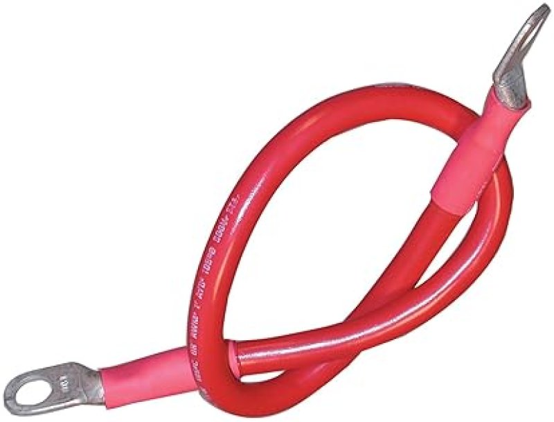 ANCOR MARINE GRADE 4 AWG BATTERY CABLE ASSEMBLY 5 16 STUD BLACK 18IN 45.7CM WIRE