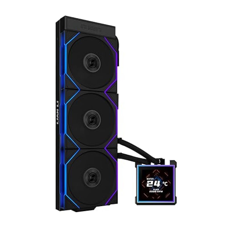 LIAN LI HYDROSHIFT II-S 360MM ARGB LIQUID CPU COOLER WITH 3.4 LCD SCREEN, LOW-NOISE FANS