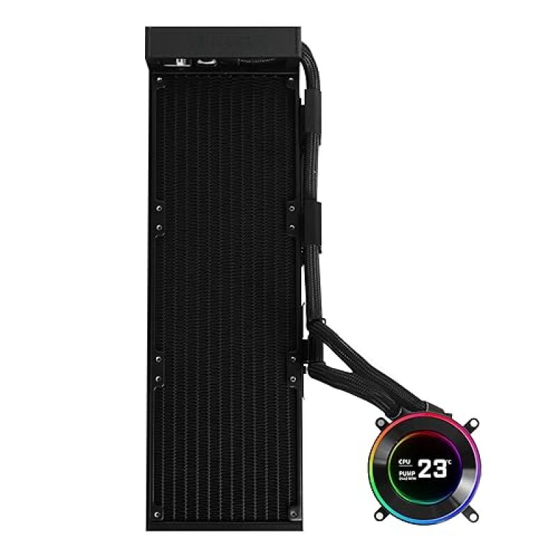 LIAN LI HYDROSHIFT II-C 360 LIQUID CPU COOLER WITH IPS LCD, FLEXIBLE TUBES, MULTI-CONTROL MODES