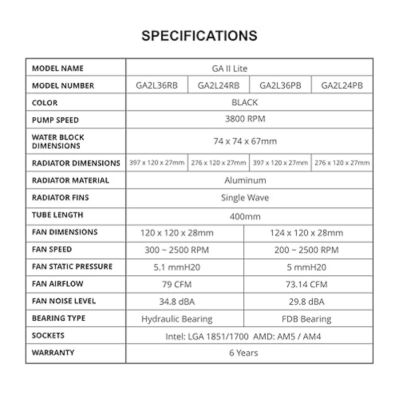 LIAN LI GALAHAD II LITE 240MM ARGB AIO LIQUID CPU COOLER LOW-NOISE QUICK INSTALL FANS