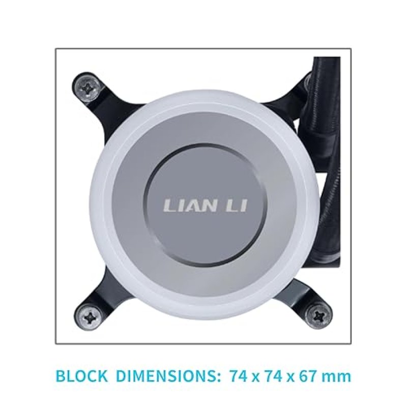 LIAN LI GALAHAD II LITE 240MM ARGB AIO LIQUID CPU COOLER LOW-NOISE QUICK INSTALL FANS