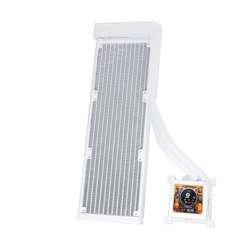 LIAN LI HYDROSHIFT LCD 360 LIQUID COOLER WHITE WITH 2.88 LCD, FLEXIBLE COOLANT PATHWAY