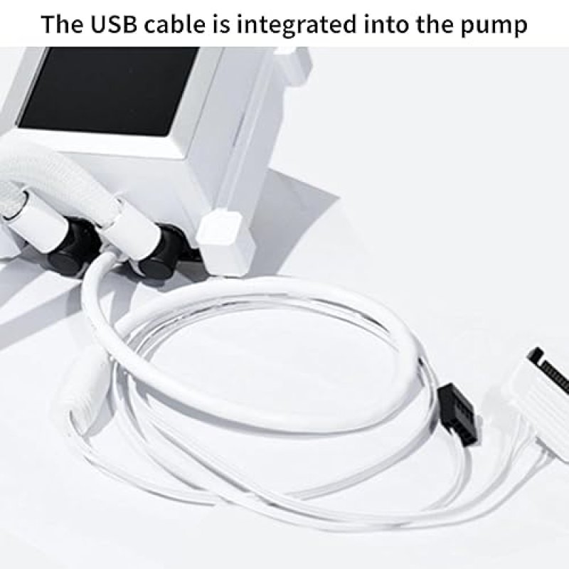 LIAN LI HYDROSHIFT LCD 360 LIQUID COOLER WHITE WITH 2.88 LCD, FLEXIBLE COOLANT PATHWAY