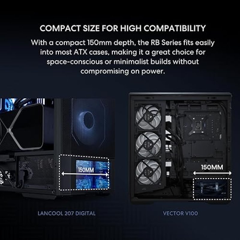 LIAN LI RB 750W 80 BRONZE ATX 3.1 PSU PCIE 5.1 LOW NOISE FAN ACTIVE PFC 5 YEAR WARRANTY BLACK