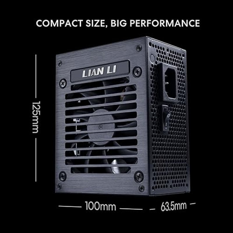 LIAN LI SP V2 750W SFX POWER SUPPLY 80 GOLD, LOW NOISE, ATX 3.1, PCIE 5.0, 10-YEAR WARRANTY