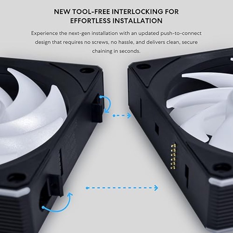 LIAN LI UNI FAN CL120 ARGB 120MM PWM FANS TRIPLE PACK WITH WIRELESS RGB CONTROLLER BLACK