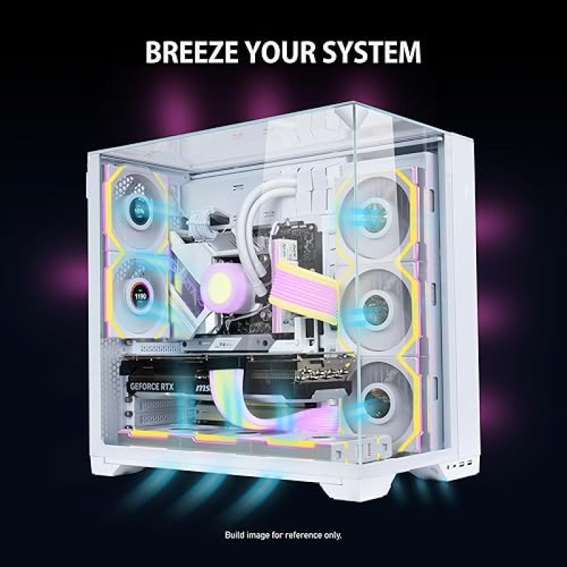 LIAN LI UNI FAN SL 120MM ARGB WIRELESS FAN TRIPLE PACK WHITE WITH CONTROLLER RGB CONTROL