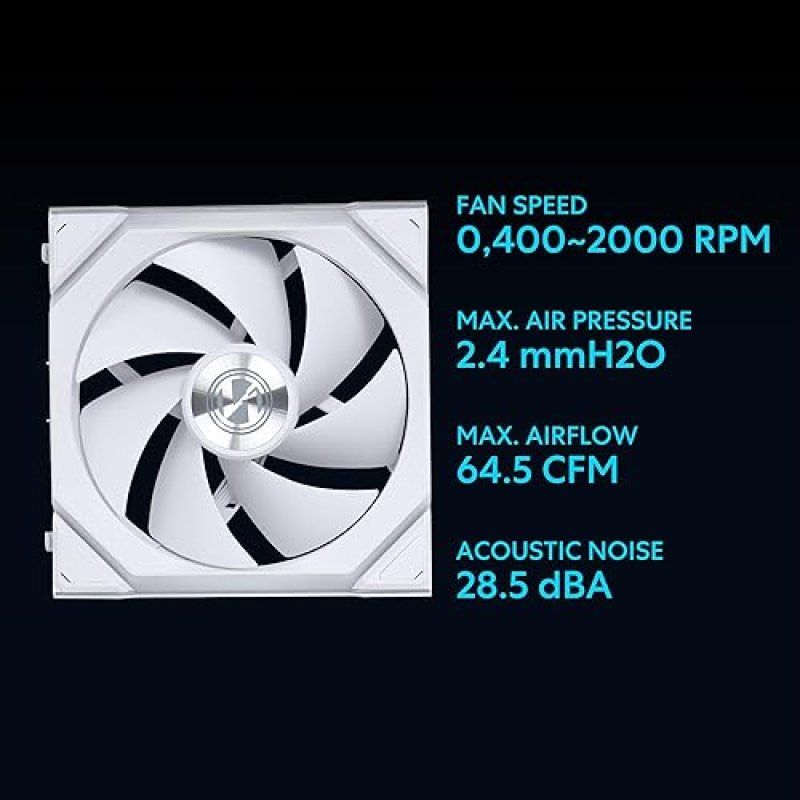 LIAN LI UNI FAN SL 120MM ARGB WIRELESS FAN TRIPLE PACK WHITE WITH CONTROLLER RGB CONTROL